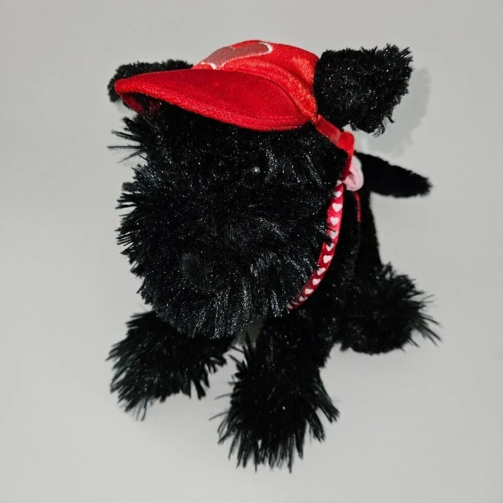 Black Puppy Dog Plush Valentine's Day Cute Love Backpack Scottie Toy Gift